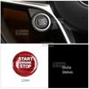 2PCS For Giulia Giulietta Stelvio Spider GT Tonale Carbon Fiber Button Decoration Stickers One-Click Start Up Engine