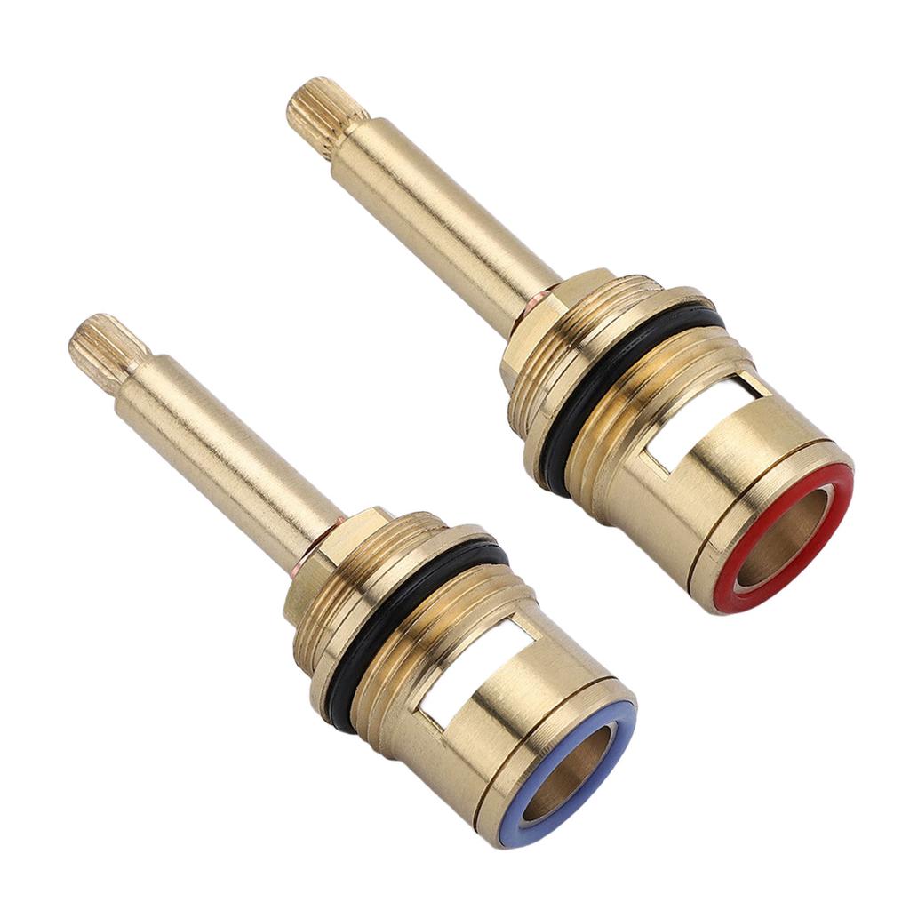 Drip Resistant Faucet Valves Replacement Brass Ceramic Stem Disc Cartridges Hot And Cold Water Spool Easy to Install
