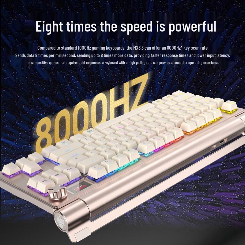 CHERRY MX8.3 Tri-Mode 84-Key Hot-Swappable Aluminum Wireless Mechanical Keyboard