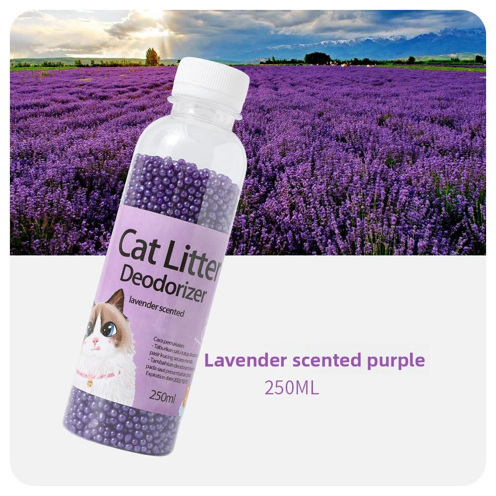 A bottle of deodorant beads for cat sand: makes your home smell comfortable and eliminates odors