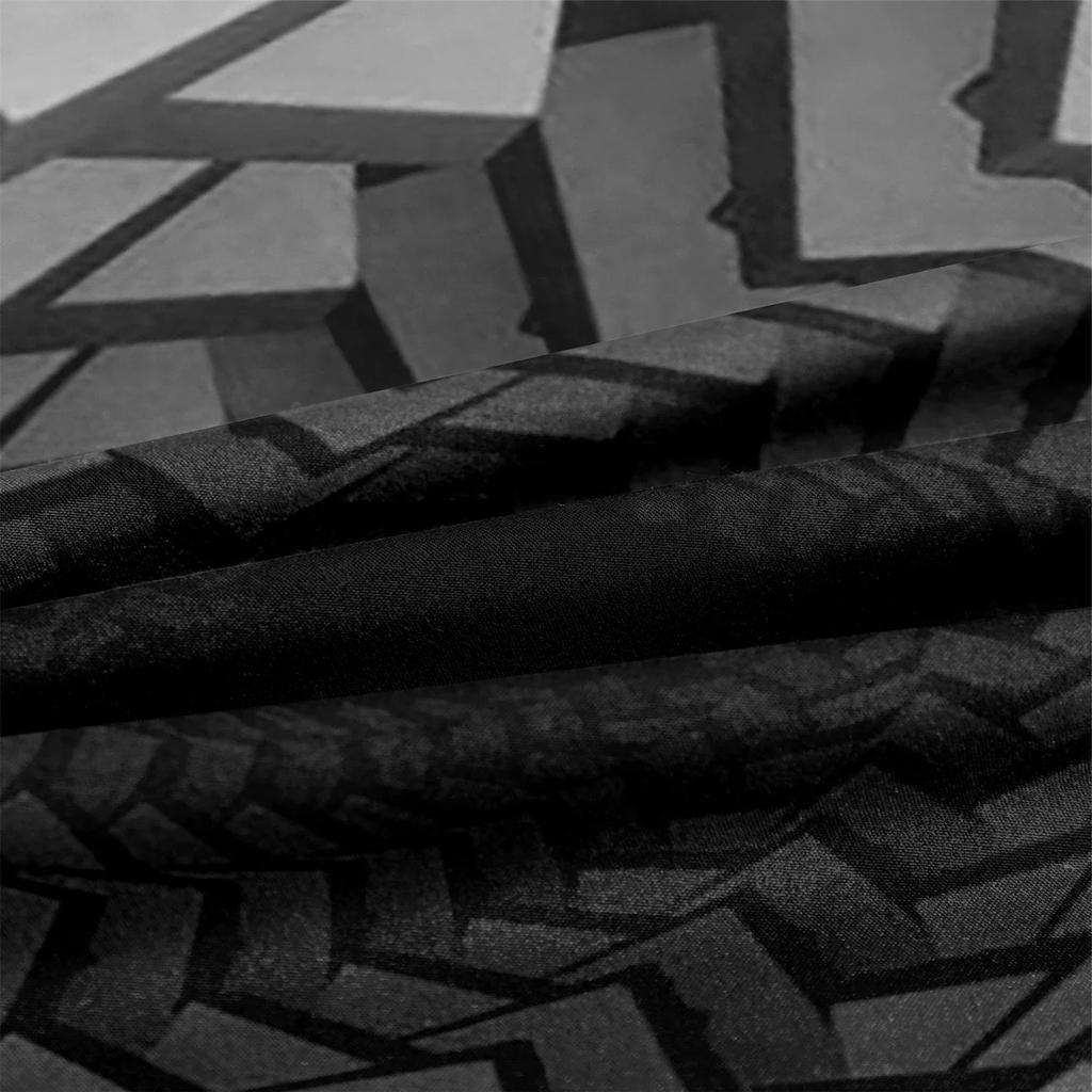 Durable Vibrant Double Polyester For Bed Abstract Style Print Honeycomb Pillowcover Black And White Quilt