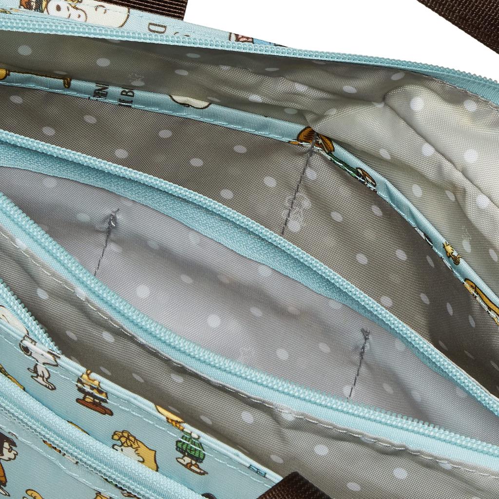 Mini toteväska i väska 6029 Snoopy miljöpåse för busshållplats blå [Sifre] 2-vägs dam,