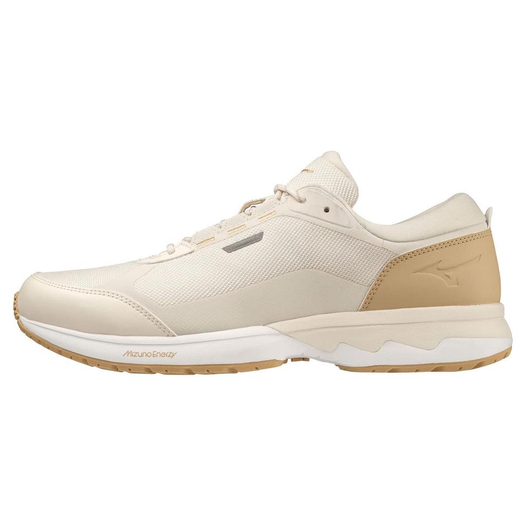 Mizuno WAVE CrossE Energy Walking Casual Size 3E XE-1 Shoes, Lightweight, Wide-Waist Sneakers, Beige, 27.5 cm,