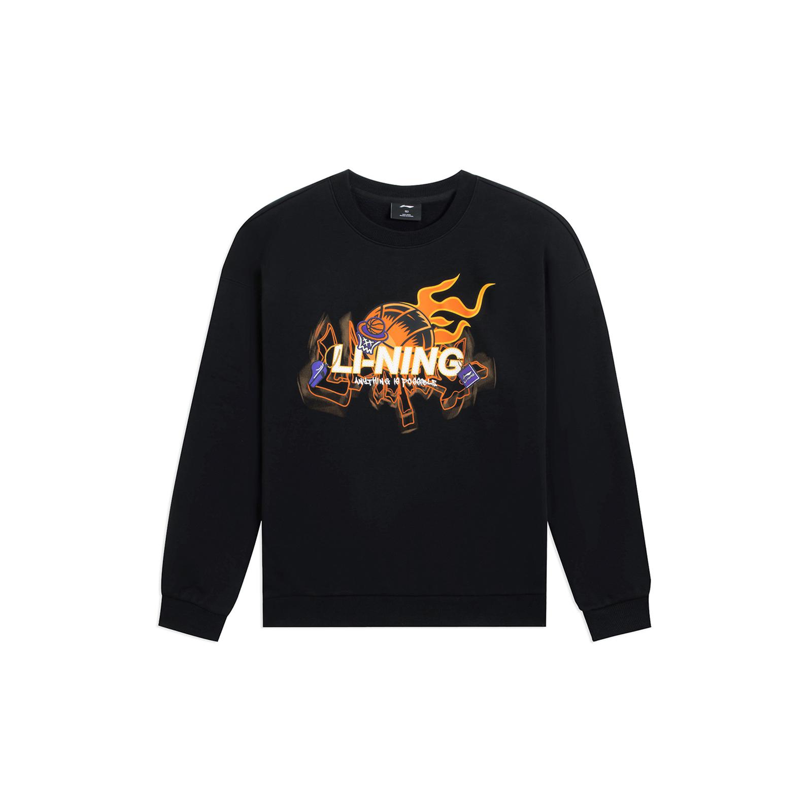 Li Ning Basketball Collection Sweatshirt Unisex Black AWDSF95-1 3XL