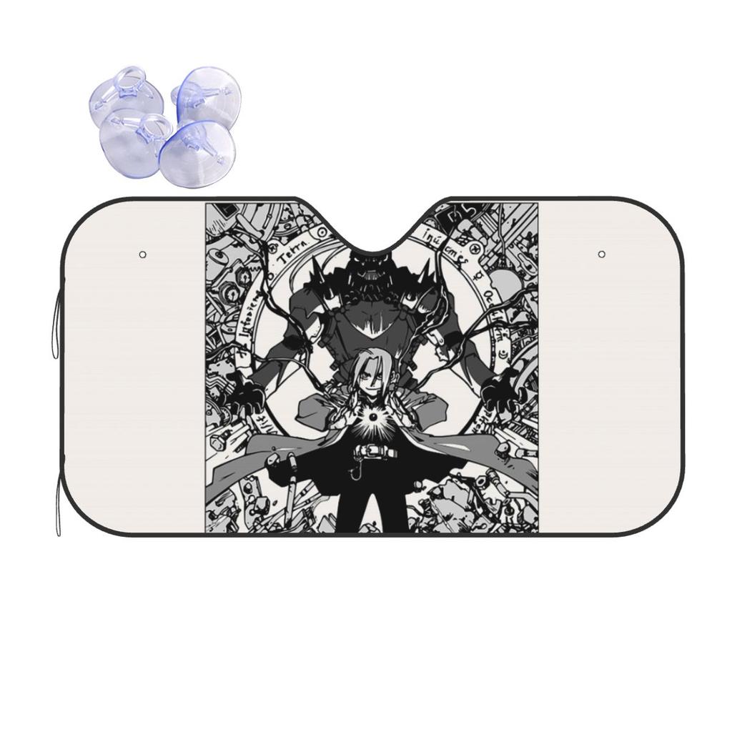 Fullmetal Alchemist Anime Manga 4 Sunshade Windscreen Car Front Windshield Window Sun Visor Accessories Covers