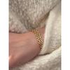 Gold Strap Bracelet with a Light Luxury Style, Copper Gold-Plated, European and American High-End Feel, High Aesthetic Value, Stackable Chain Bracelet