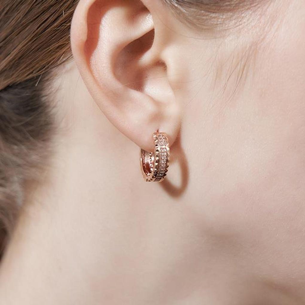 [Geiger Jewelry] 14K GF Simple Square One-Touch Earrings GIGFEE009