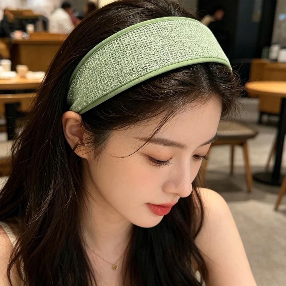 Korean Style Wide Headband Breathable Material Fashion Hair Accessories Mesh Hair Hoop for Girls