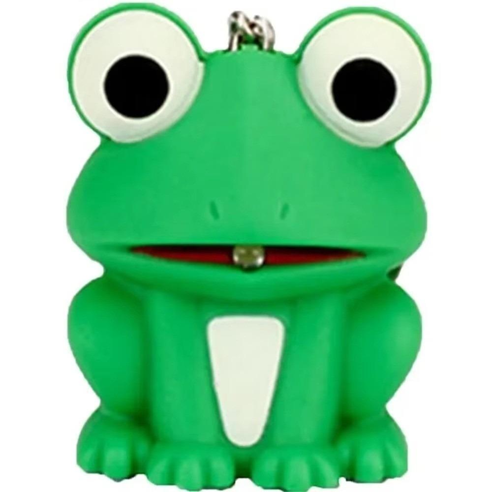 Metal Rings LED Light Keychains Sound Key Animal Keyring New Cartoon Keychain Kids Gifts зелёный