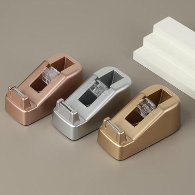 Nordic Rose Gold Luxury Tape Holder - Labor-Saving Heavy-Duty Packing Tape Cutter for Office Use