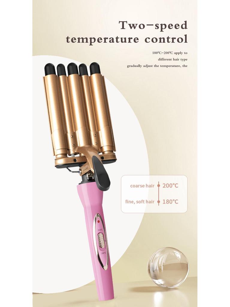 Hot Selling 5-Stick Wave Hair Curler: Large Tube Water Wave Hair Styler