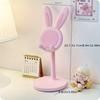 Flexible Adjustable Cartoon Rabbit Phone & Tablet Stand with Telescopic Desktop Holder, ABS Material, for Home & Office Use