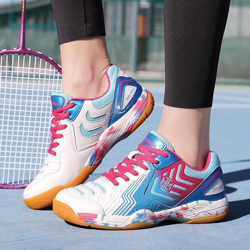 Super women's badminton shoes breathable tennis shoes training shoes table tennis professional volleyball carbon board
