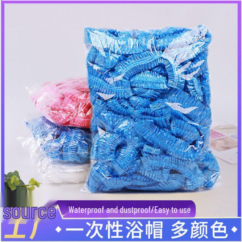 Thickened Waterproof Disposable Shower Cap for Dyeing, Bathing, and Salon Use