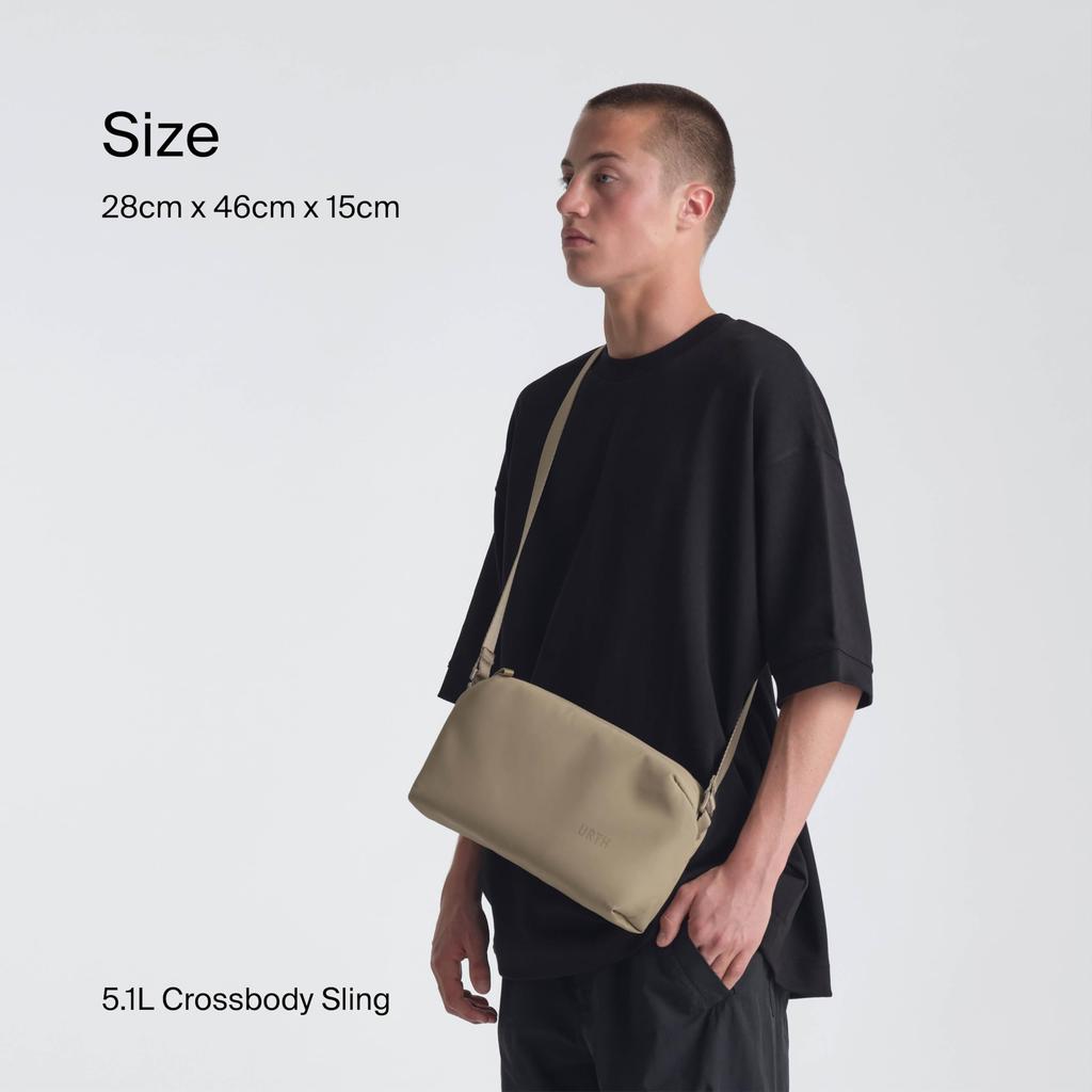Sac Bandoulière Croisé Dolomite Urth pour Appareil Photo (Beige) Sac d'appareil photo 5.1L, Sac à bandoulière, Pochette compacte, Séparateur, Imperméable, Rembourré