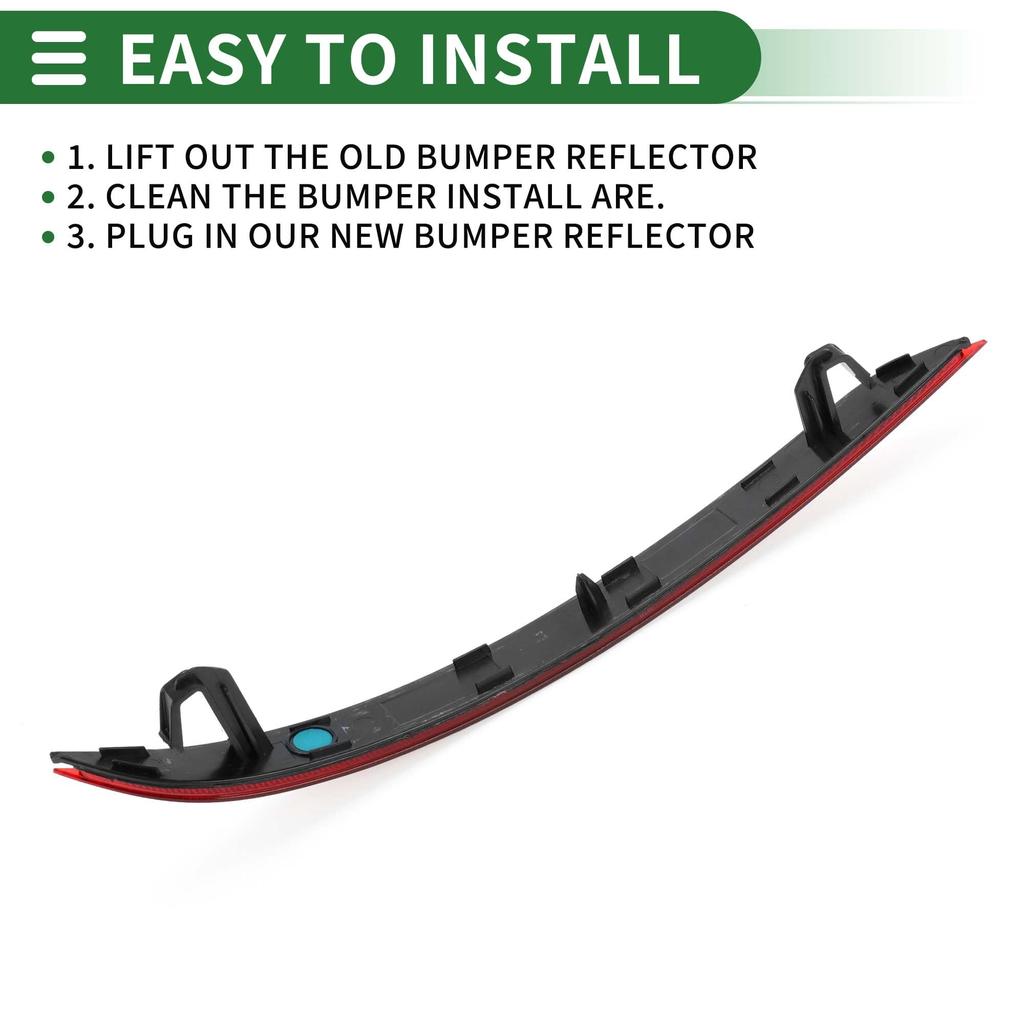 Motoforti Durable Red Plastic Bumper Reflector Side Markers for Volvo XC60 Numbers 2018-2021 (Product 31656677/32293628)