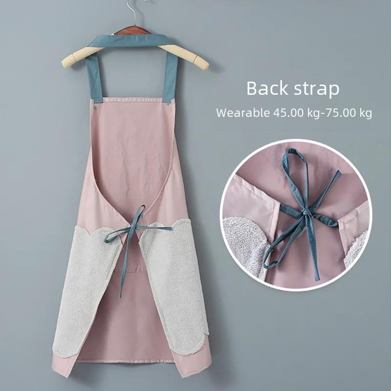 Women's Waterproof PVC Apron with Cooking Sleeves - Oil-Proof, Customizable, Half-Length Waist Design