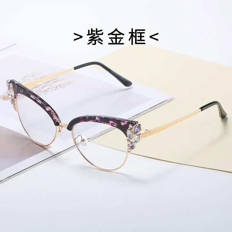 Anti Blue Light Glasses Retro Cat Eye Optical Frames Women Men Prescription Spectale Eyeglasses Reading Glasses Clear Lens