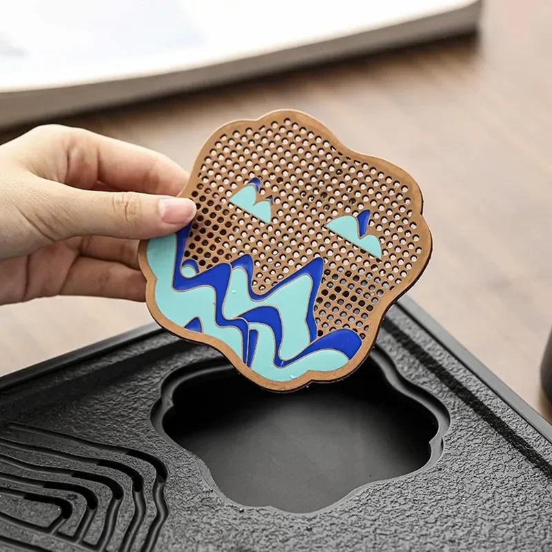 Luxury Stone Water Storage Tea Tray Water Storage Drainage Chinese Brewing Tea Tray Home Office Tea Accessories Teaware Supplies