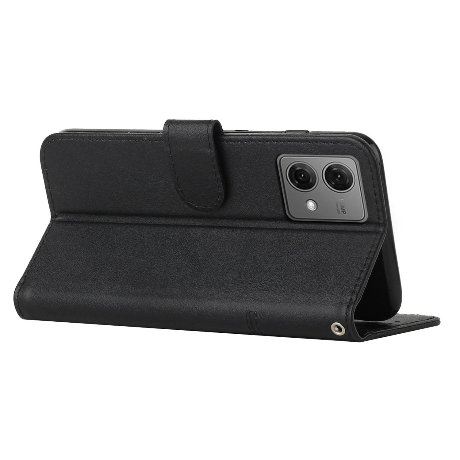 

For Motorola Edge 40 Neo 5G Case Magnetic Clasp Leather Wallet Phone Cover Brown