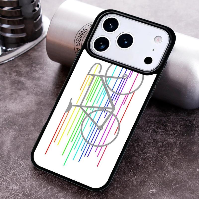 Mountainbike Radfahren Kunst weiche Handyhülle für iPhone 17 16 15 Pro Max Air 14 13 12 11 Plus Stoßfeste Capa Abdeckung