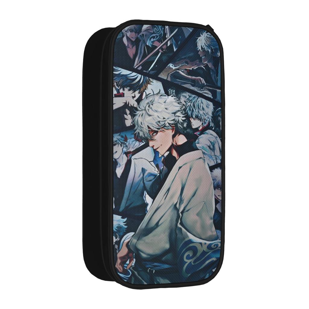 Lovely Sakata Gintoki Pencil Case Gintamas Pencil Pouch Pen for Girl Boy Large Storage Bag School Supplies Gifts Stationery