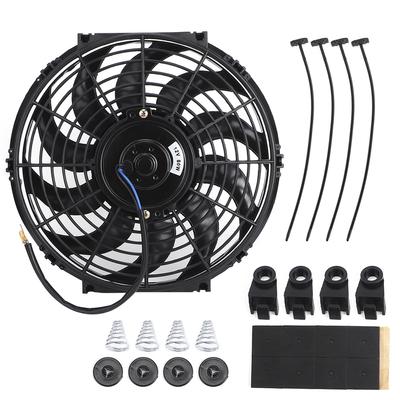 12in Evrensel İnce Radyatör Soğutma Fanı Thermo 12V Montaj Kiti ile