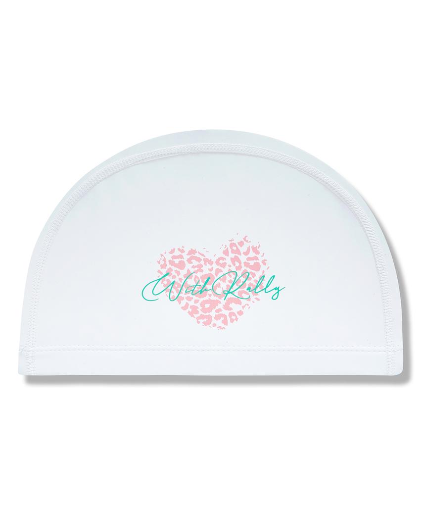 Laelliseupocheu [Rruc512 Wht] Heart Urethane Coated Swim Cap White