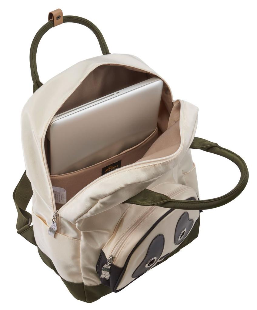 MORN CREATIONS School Bag Panda MORN CREATIONS School Bag Student Bag Backpack Panda Large Size White