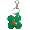 [Ushikubo Crafts] Rilakkuma Leather Keychain Clover Design - Rilakkuma GR RK-008