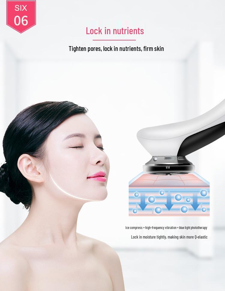 EMS Microcurrent Facial Lifting Massager with Hot & Cold Serum Infusion and Photorejuvenation