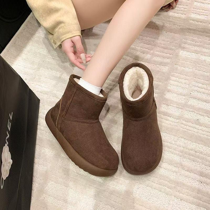 Новые плотные хлопковые ботинки на толстой ретро-подошве и универсальные утепленные снегоступы для женщин 40 кофейный 1990₽