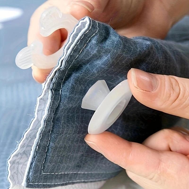 4pcs-Household Quilt Cover Anti Slip Transparent Fixer Safety Needleless Invisible Bed Sheet Fixer