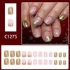 Reusable French Tip False With Sparkling Snowflakes No Required Holiday Manicure ABS Art For Women And Ideas