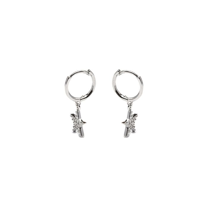 Luxenter 925 Sterling Silver Earrings and Brilliant Rhodium-Plated Zirconium - Tuthe