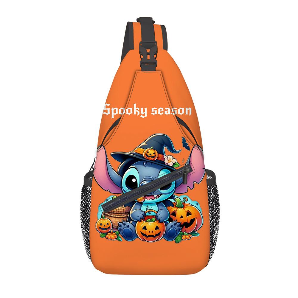 Breast Bag Women'S Fashion Oxford Cloth Cartoon Shoulder Messenger Bag Large Capacity Cycling Breast Bag