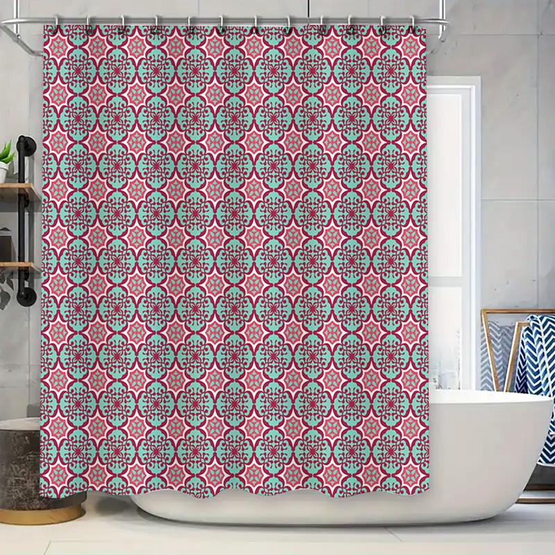 

Vintage Pattern Shower Curtain Floral Design Waterproof Bath Decoration For Home Decorations 90x180cm