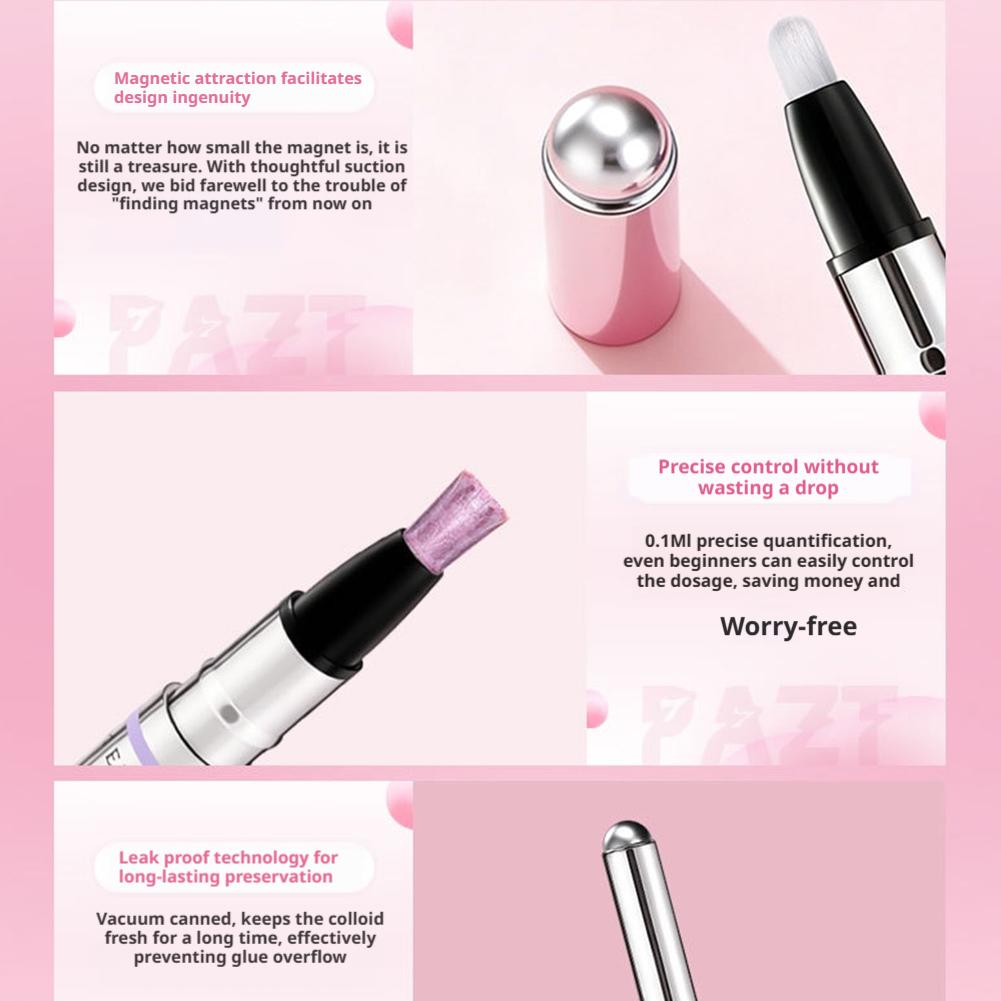6-in-1 Katzenaugen-Magnetstift für Nägel All-in-One-Nagelkunststift für Gel-Nagellack Fauler Mann Maniküre-Aufbau-Stift für Nagelpflege-Werkzeug