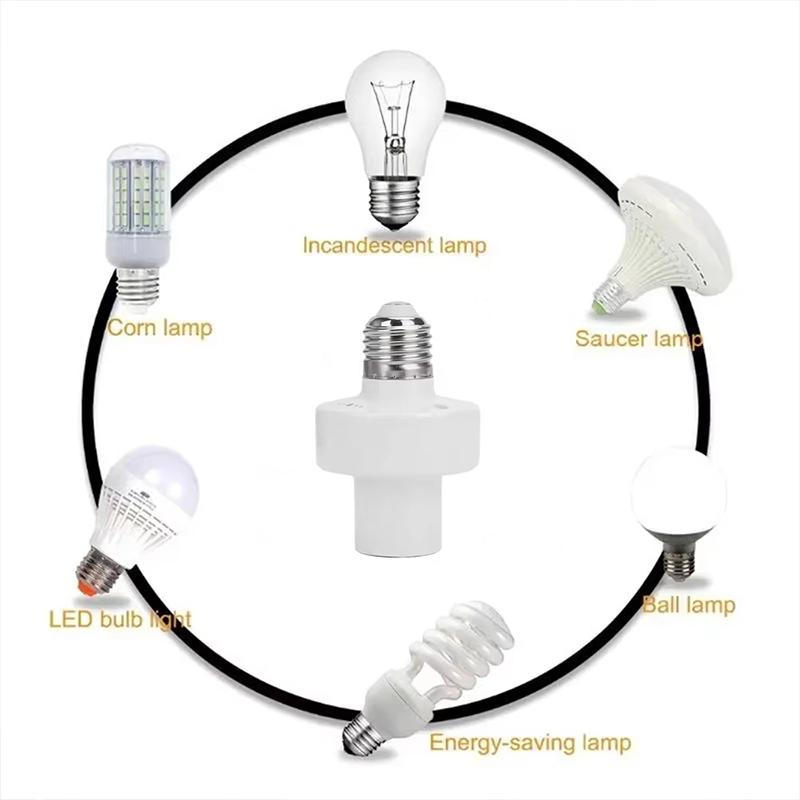 360° Smart Led Bulb E27 Plug Radar Motion Sensor 220V Light Bulb Holder 3-8m Sensing Distance LED Bulb Lamp Holder Auto On/Off Socket Adapter