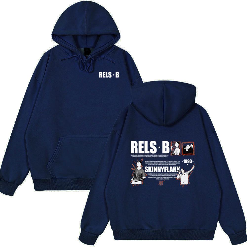 Rapper RELS B Skinny Flakk Album Merch Hoodies Herren Damen Kleidung Langarm Sweatshirts Harajuku Locker Übergröße Stil Oberteile