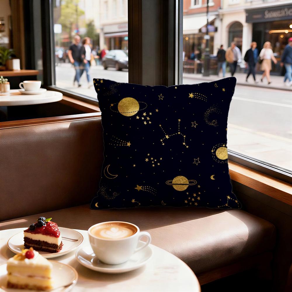Constellation Pattern Cushion Cover Set of  Decorative Short Plush Pillow Covers for Sofa Soft  Cushion Case X Cm