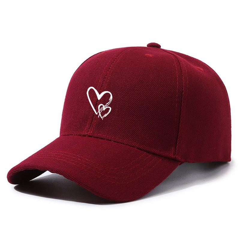 Heart Print Baseball Cap - Men's & Women's Trendy Sun Protection Hat for Outdoor Sports & Casual Wear
