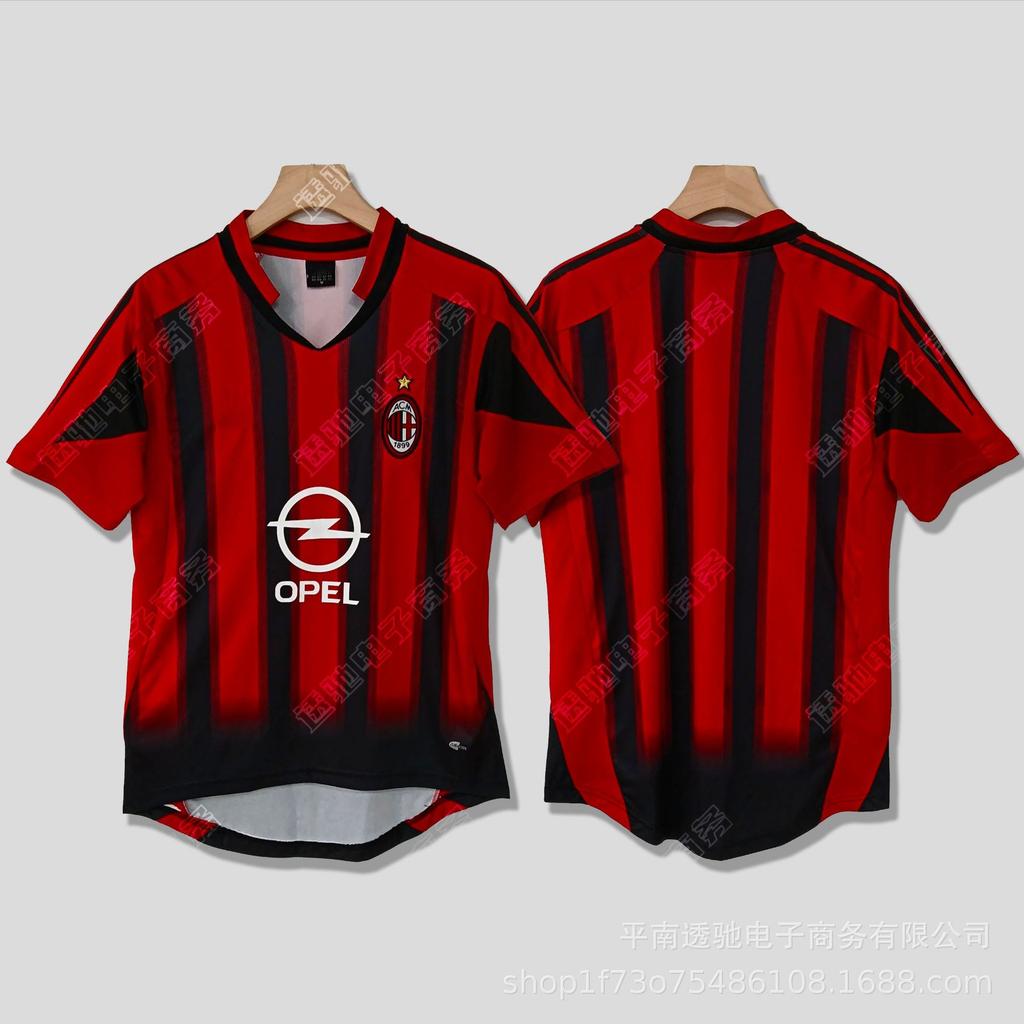 0607AC Milan retro jersey Cacanesta Maldini Inzaghi Pirlo long short-sleeved football jersey