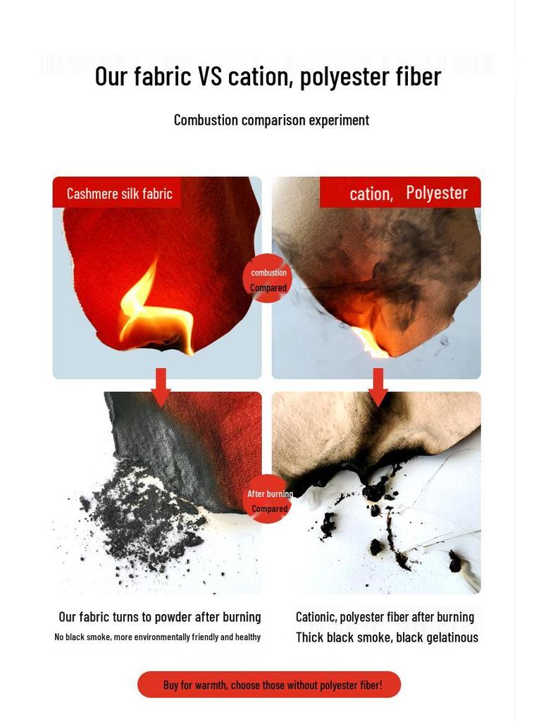 Cashmere Silk Round Neck Edged Antibacterial Fleece-Lined Women's Autumn Undershirt & Pants Set - Warm & Skin-Beautifying.