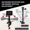Premium Aluminum Helmet Curved Flat Bracket Bicycle Motorcycle Action Camera Clamp Mount for GoPro/DJI Osmo/Insta360 Riding Vlog