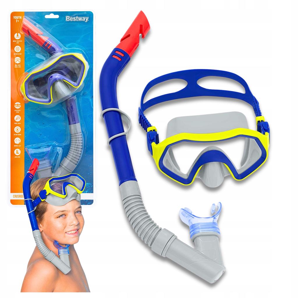 Diving Set: Mask With Snorkel, Snorkel, Swimming Goggles Bestway