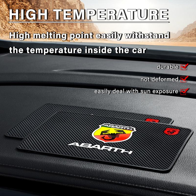 Car Emblem Anti Slip Pad Phone Holder Non-Slip Mat Car Stlying for FIAT Abbas Abarth 500 Panda Bravo Punto Tipo Linea Ducato Freemont