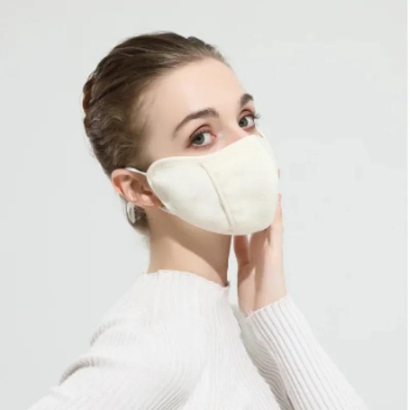 Winter Austenitic Fleece Thermal Mask for Women Thickened Cold Resistant Warm Windproof Breathable Face Mask Eye Protection