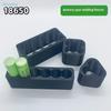 Mehrschlitzige schwarze Kunststoff-Batteriehalter, universelle Batteriepositionierungslehren für 18650-Zellschweißprojekte