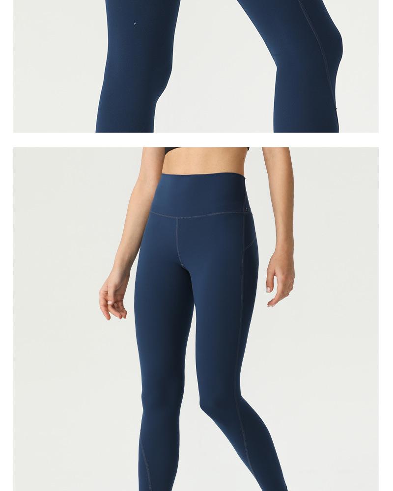 Reflective High-Waist Yoga Leggings: Quick-Dry, Nude-Feel, Solid Color, Hip-Lift Design